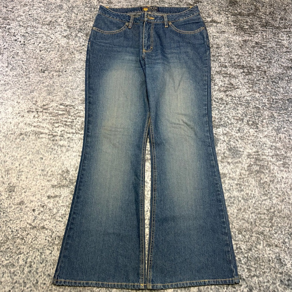 Route 66 Jeans Low Rise Fit Size 10S (32x30) Blue Faded Whiskered Flare Bootcut